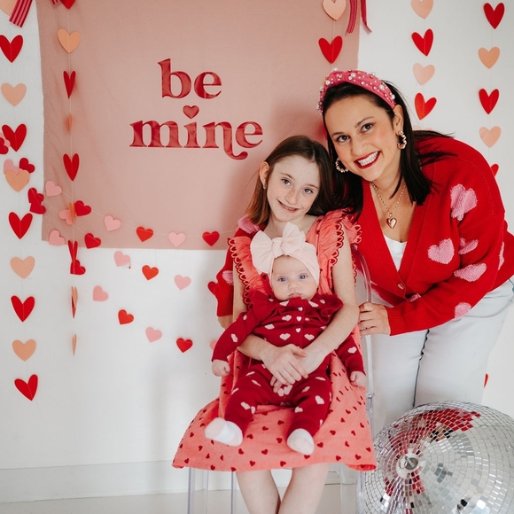 32 Degrees Red Cardigan with Pink Hearts - Picture 11 of 12